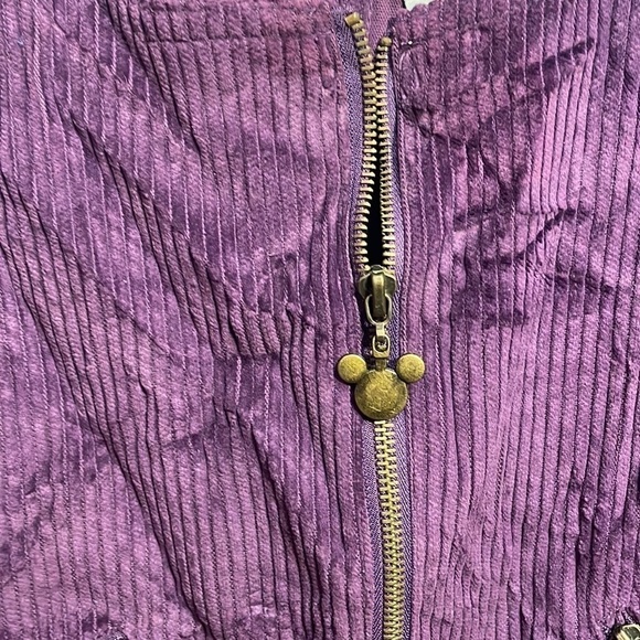 VINTAGE Mickey For Kids Purple Velour Girls Dress - Picture 4 of 10